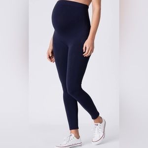 Blanqi maternity leggings; navy; size large, EUC